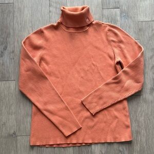 Lauren RL Salmon Turtleneck Sweater Large